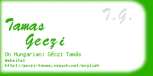 tamas geczi business card
