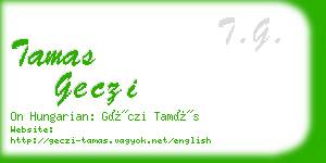 tamas geczi business card